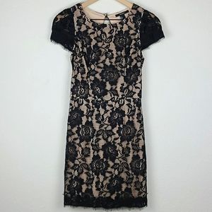 Forever 21 Dress Lace Short Sleeve Black Small